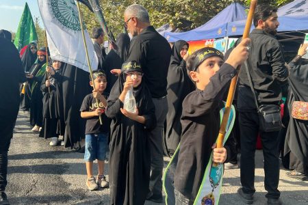 پیاده‌ روی باشکوه جاماندگان اربعین در شهرستان هزارسنگر آمل